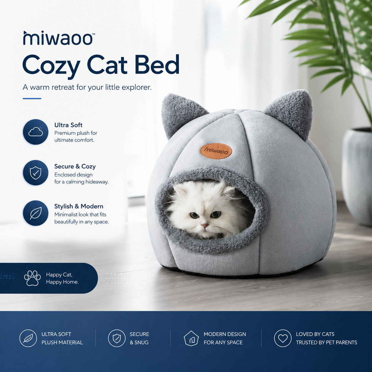 Miwaoo™ Cozy Cave Pet Bed
