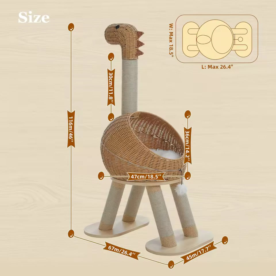 Dinosaur Luxury Cat Tree Tower