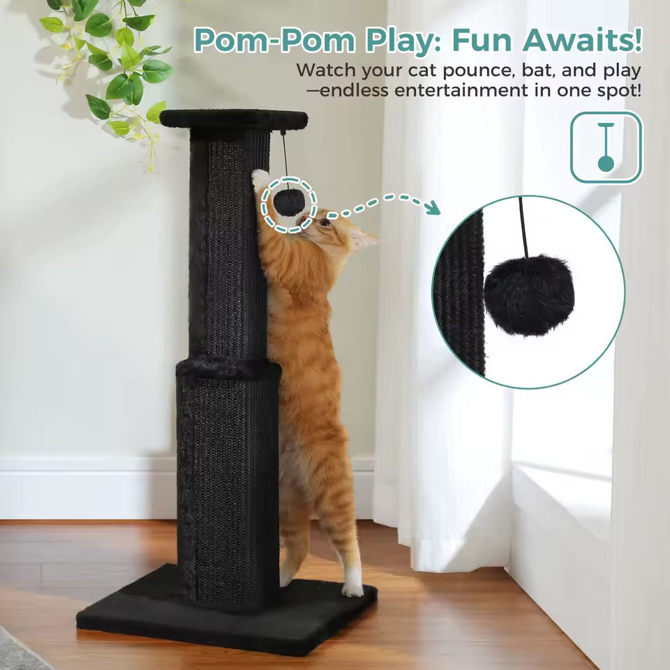 Miwaoo Luxury Sisal Cat Scratching Tower With Hanging Toy
