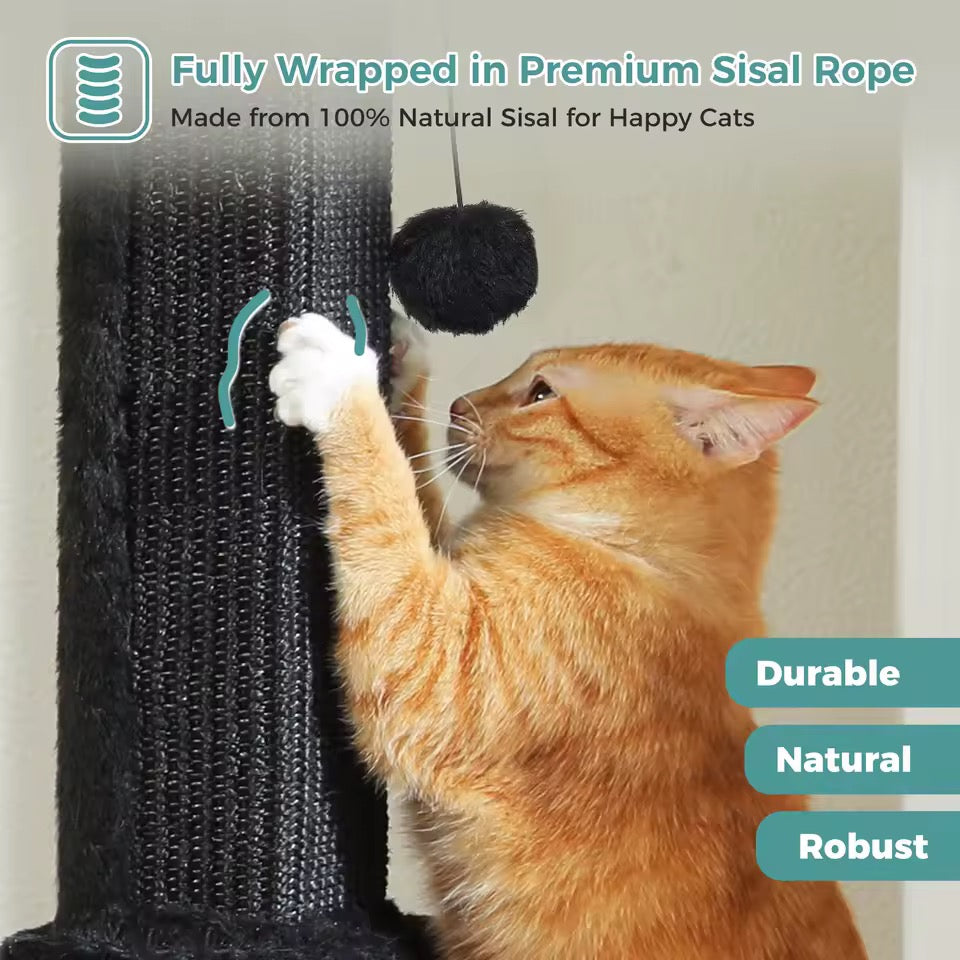 Miwaoo Luxury Sisal Cat Scratching Tower With Hanging Toy