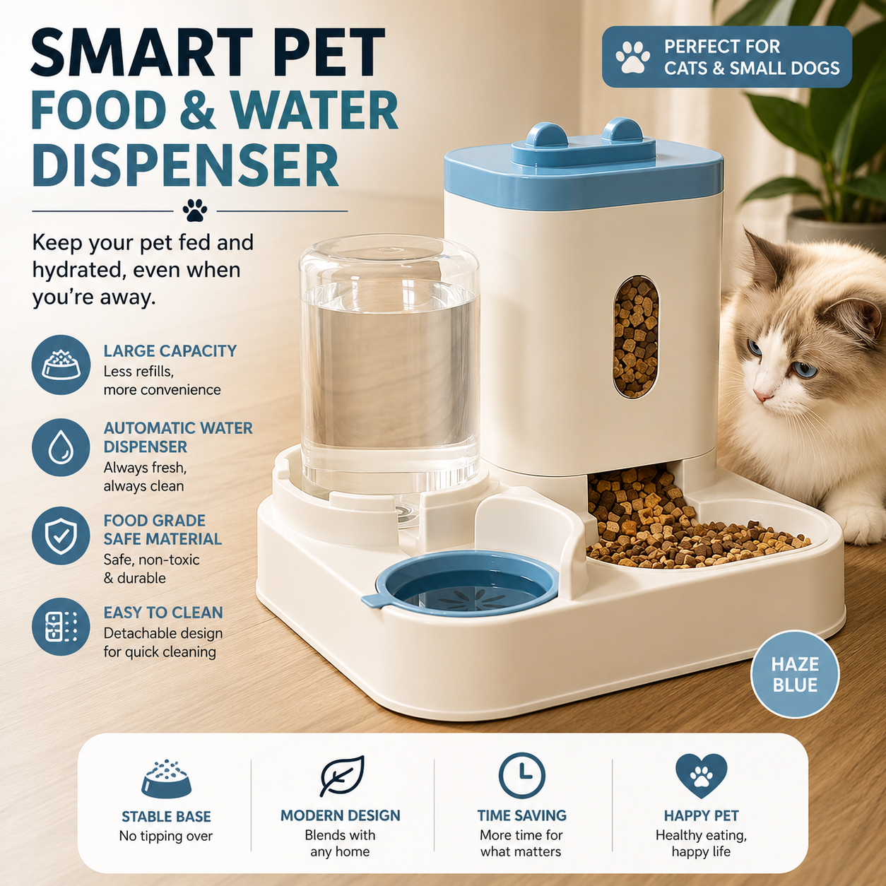Miwaoo™ Automatic Pet Feeder & Water Dispenser